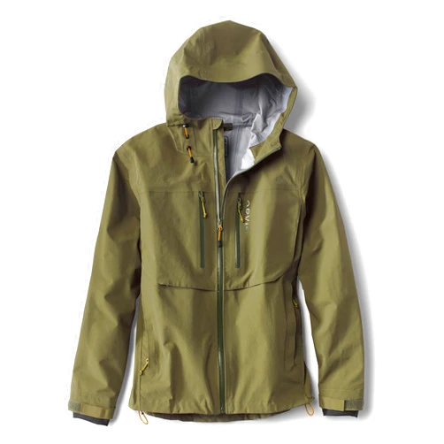 Clearwater Orvis Men’s Clearwater Wading Jacket -Hooded 20K Waterproof Jackets for Men with Integrated Cuff System