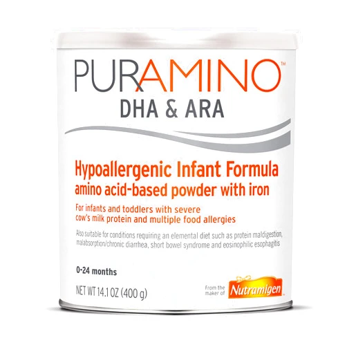 Enfamil PurAmino Hypoallergenic Infant Drink, for Severe Food Allergies, Omega-3 DHA, Iron, Immune Support, Powder Can, 14.1 Oz