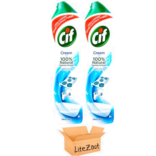 LiteZout Cif Professional Cream Cleaner Original 500ml (2 pack) and packed in box