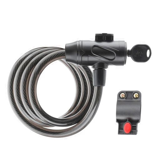 Gotrax LockGuard Scooter Locks, 4 Feet Bike Locks Cable, Heavy Duty Anti Theft Bicycle Lock with Mounting Bracket and 2 Keys, Cable Lock Suitable for Scooters and Bikes (Key Lock)