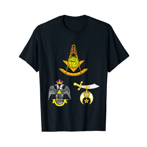 357 Designs Past Master Mason 33rd Degree Shrine AASR Noble Masonic WD T-Shirt