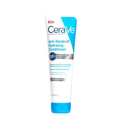 CeraVe Hydrating Anti Dandruff Conditioner, 0.5% Pyrithione Zinc Dandruff Treatment With Ceramides, Hyaluronic Acid & Niacinamide, Helps Eliminate Flakes & Reduce Itchy Scalp, Sulfate Free Conditioner
