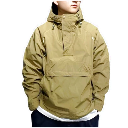 Uillui Men's Anorak Pullover Quarter-Zip Hooded Jacket Waterproof Lightweight Windbreaker Outdoor Golf Rain Jacket Hoodies