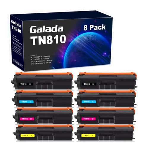 Galada TN810 TN-810 Compatible Toner Cartridge Replacement for Brother TN810XL TN-810XL for HL L9410CDN L9430CDN L9470CDN EX470W and MFC L9610CDN L9630CDN L9670CDN EX670W Printer（8 Pack）