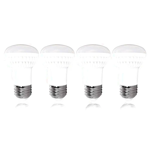 YMZM 5W R16 LED Mini-Reflective Flood Light Bulb (40W Incandescent Light Equivalent),E26 Base Indoor Lighting,(5000K) Daylight White,120°Beam Angle BR16 LED Foold Light Bulbs,UL Listed (4 Pack)