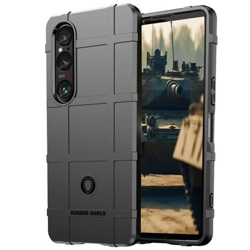 CCSmall for Sony Xperia 1 VI Case for Man, Heavy Duty Shockproof Protectio Rugged Bumper Phone Case Cover for Sony Xperia 1 VI HD Black