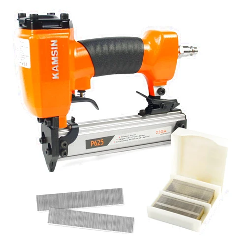 Dongya P625 23 Gauge Pneumatic Compact Pin Nailer - 3/8-inch to 1-inch (10-25mm) Pin Nails, Handy and Micro Headless Pinner, Finish Nailer Gun for Cabinet Making, Furniture Building and Wood Joining