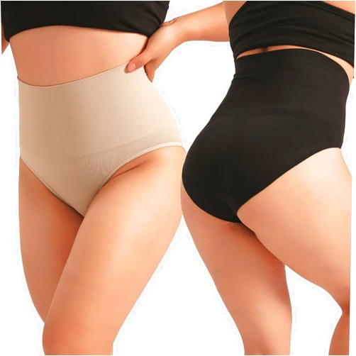 PVIZZLSS 2Pcs Tummy Control Shapewear for Women High Waisted Butt Lifter Body Shaper Seamless Panty