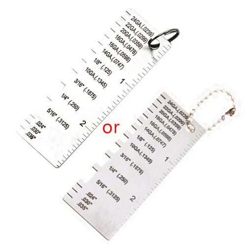 Fowspvzn Wire Metal Sheet Thickness Gauge Welding Gage Plated Size Inspection Metal Measuring Tools Stainless Steel Accessories