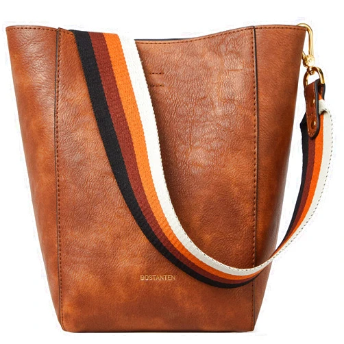 BOSTANTEN Women's Leather Designer Handbags Tote Purses Shoulder Bucket Bags