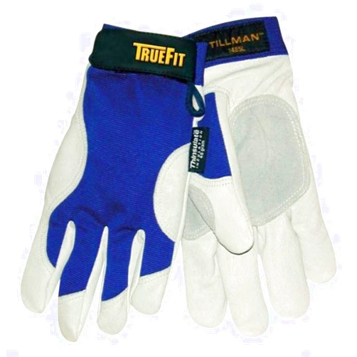 John Tillman & Co John Tillman TIL1485L Large Blue/Gray True Fit Top Grain Pigskin/Nylon Thinsulate Lined Cold Weather Gloves