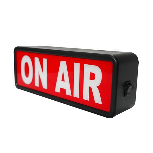 DMKYDM ON AIR Sign LED Light Recording Sign Studio Warning Signfor (Studio/Home Studio/Company/Desk or Wall Decor). Simple and Easy ON/Off Switch Button.Up Lighted Broadcast Warning Sign Finished