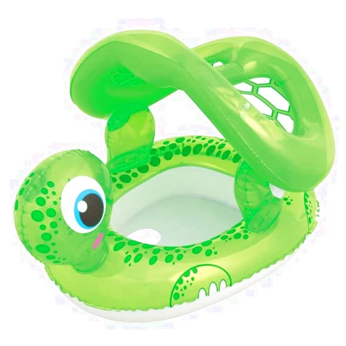 Bestway International, Ltd H2OGO! 29 Inch x 26 Inch Floating Turtle Baby Care Seat with UV Careful Protection
