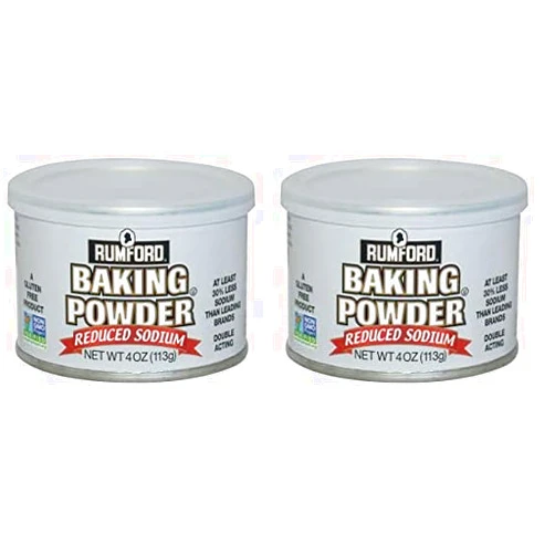 Rumford Reduced Sodium Baking Powder, 4 Ounce (Pack of 2)