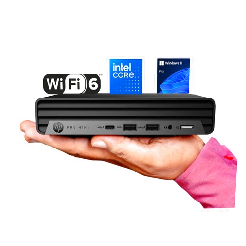HP Pro 400 G9 Mini PC Desktop Computer, Intel CPU, 16GB DDR5 RAM, 256GB PCIe SSD, Triple 4K Display Support, USB-C, Ultra-Quiet Design, Bluetooth 5.2, WiFi 6, Keyboard and Mouse, Windows 11 Pro