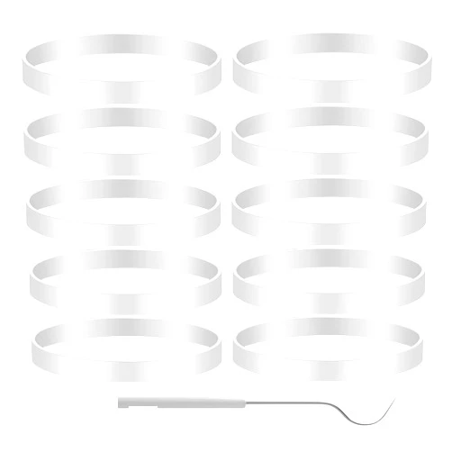 PLYXQ 10 PCS Rubber Gaskets 3.94 inch 10cm Leakproof Sealing Gaskets White O-Ring Replacement Parts for Ninja Blender BL480 BL680 BL910 CT680