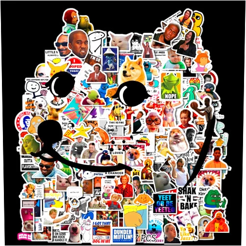 Mr.lucky Artwork 337 pcs Meme Stickers, Funny Stickers for Adults & Teens, Waterproof Vinyl Stickers for Water Bottles, Laptop Stickers Pack, Millennial Stickers, Computer, Phone, Hard Hat, Car Stickers and Decals