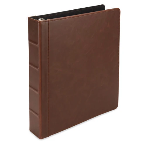 Samsill Vintage Hardback 3 Ring Binder, Professional Binder Organizer, Planner, 1.5 Inch 3 Ring Binder, Letter Size 8.5 x 11, No Zipper, Brown