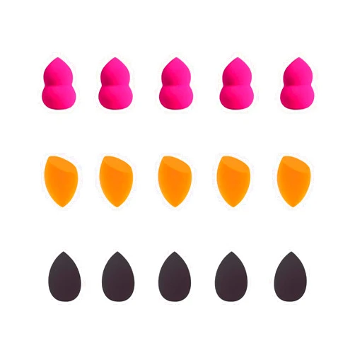 GFOUNS beauty blender bulk makeup sponge set:15 pcs perfect mini medium beauty sponge makeup blender flawless for liquid,foundation,blending,make up sponges for face