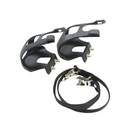 EKDJKK 1 Pair Bike Pedals with Toe Clip and Strap, Bicycle Toe Clips Cages, Bicycle Pedal Foot Cover Plastic Bike Pedals for MTB Road Bike and Mountain Bike