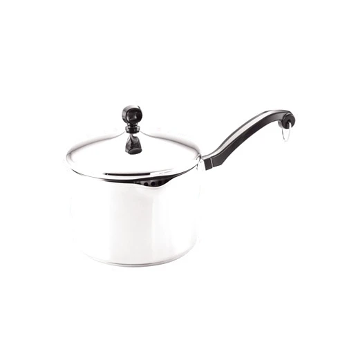 Farberware Classic Stainless Steel 3-Quart Covered Straining Saucepan - - Silver