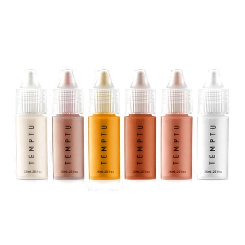 TEMPTU S/B Silicone-Based Airbrush Highlighter Starter Set: Long-Lasting, Layerable, Light-Reflecting Shimmer | Natural-Looking Luminosity | Weightless, Buildable Formula| 6 Shades