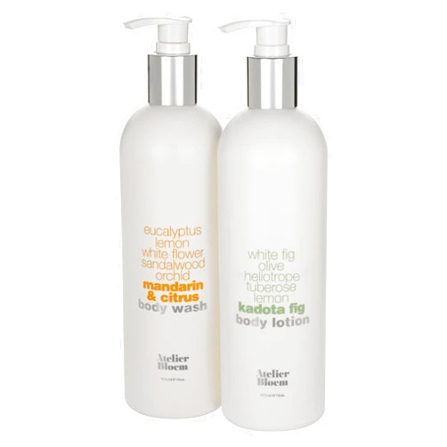 Kimpton Style Atelier Bloem Body Care Set with Mandarin & Citrus Body Wash and Kadota Fig Body Lotion - Kimpton Hotel Collection - 16 oz. Bottles