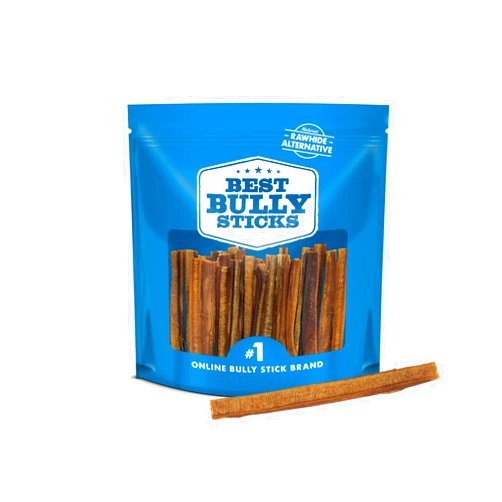 Best Bully Sticks 6 Inch All-Natural Bully Sticks for Dogs - 6” Easily Digestible, 100% Grass-Fed Beef, Grain and Rawhide Free | 25 Pack