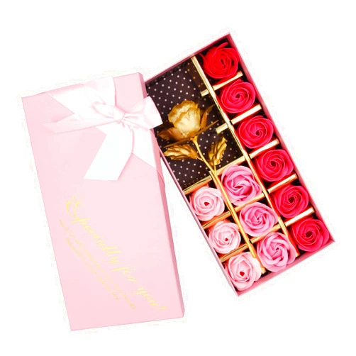 Rotumaty Floral Scented Bath Soap Rose Flower Petals, Plant Essential Oil Rose Soap Set, Best Gifts for Her Women Girls Mom Lover Birthday Valentine Christmas (12 PCS/Pink)