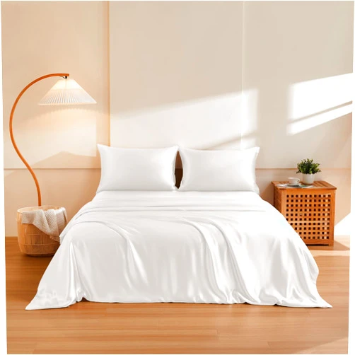 THXSILK 100% Pure Mulberry Silk Duvet Cover Set 3 Piece, 6A+ Grade Luxury Soft Bedding Silk Sheets for Hair and Skin, 1 Pcs Duvet/Quilt/Comforter Cover with 2 Zippered Pillowcases (Cream White, King)
