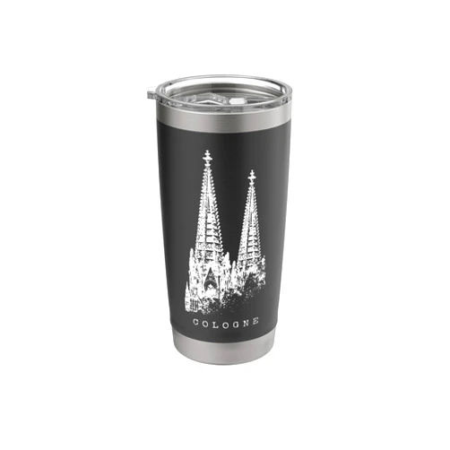 Cologne Skylines for Köln Germany Lovers Cologne Cathedral Vintage Silhouette Köln German Skyline Stainless Steel Insulated Tumbler