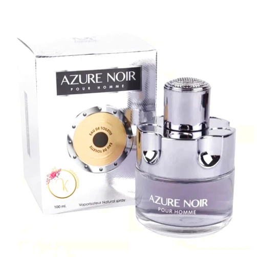 Viaan Krishna AZURE NOIR POUR HOMME Cologne Eau de Toilette Fragrance for Men 3.4oz/100ml, Natural Spray, Long Lasting