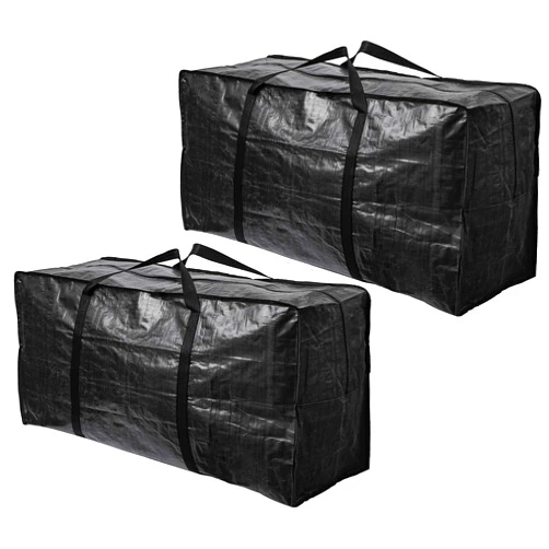 BAG-THAT! 2 Pack XXL Jumbo Extra Large Heavy Duty Stronger Handles Storage Bags Moving Totes Zippered Reusable Wrap Around Storage Totes