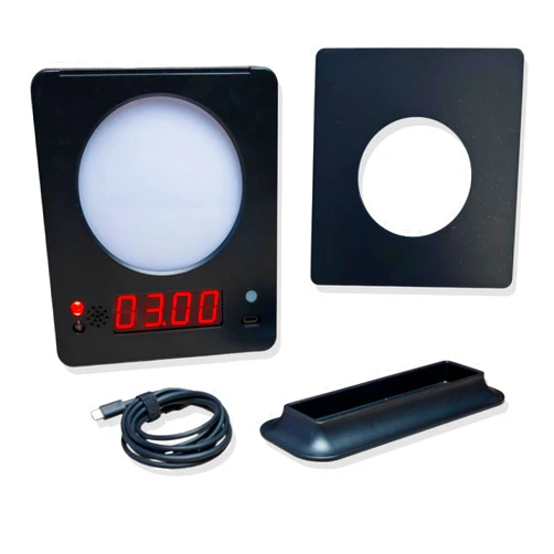 Accurize Mini Reaction Target 1-Pack – 2 Customizable Sizes (Default 100mm Size with 60mm Insert Plate), Shooting Targets with Timer for Reaction Speed Practice, Includes Holder & USB Charging Cable