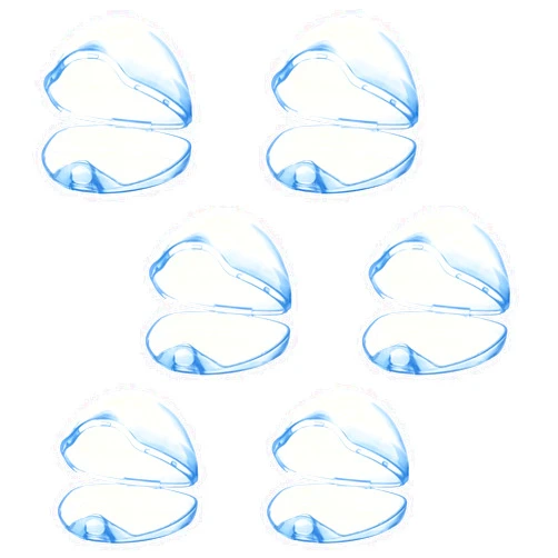 Accmor Pacifier Case, Pacifier Holder Case, Pacifier Container for Travel, BPA Free,Transparent Blue, 6 Pack