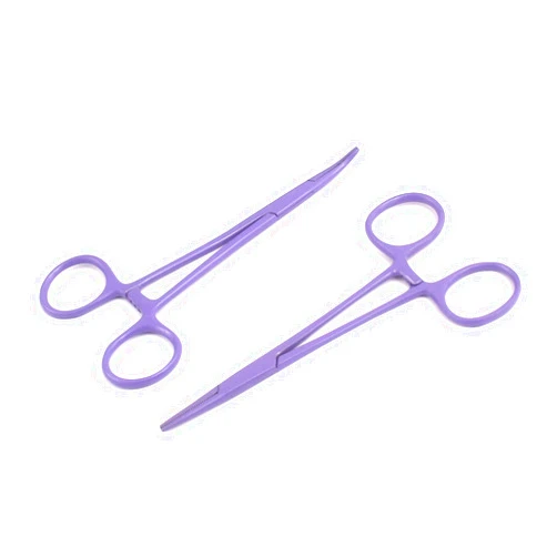 AAProTools Lot of 2 Straight & Curved Crile Hemostat Forceps Locking Clamps 5.5