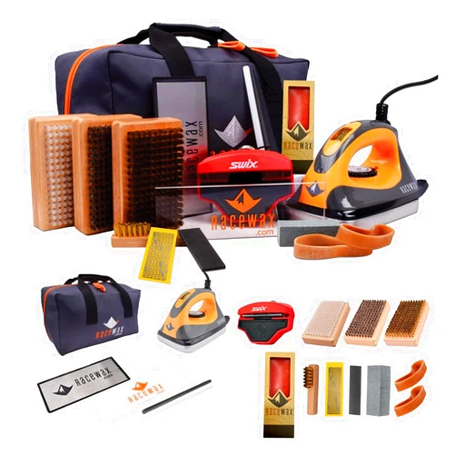 RaceWax Digital Elite Ski Snowboard Tuning Kit: Complete Edge-Base Tools, Wax, Iron - (FD-1000)
