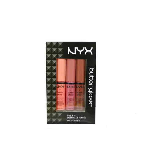 NYX PROFESSIONAL MAKEUP NYX Butter Lip Gloss Set 3 (Creme Brulee, Angel Food Cake and Ginger Snap)