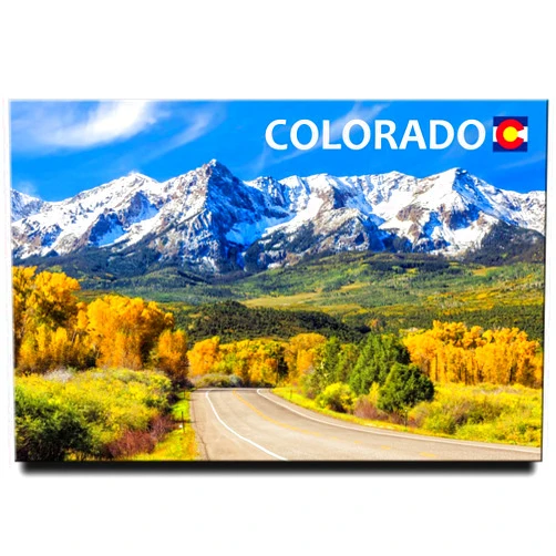 Generic Colorado Road Fridge Magnet Denver Aspen Travel Souvenir Colorful Colorado