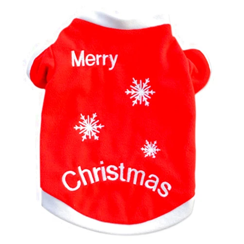 PIHAPPY Winter Warm Small Pet Clothes Outfits Embroidered Sweater Knitwear Cute Little Dog Coats Red Color 1PC (L, White Snow)