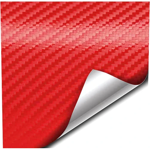 VViViD® XPO Red Carbon Fiber Wrap Vinyl Roll with Air Release Technology (1FT X 5FT)