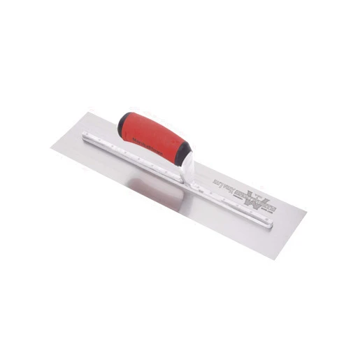 Marshalltown Finishing Trowel, 18 by 4 Inch, Perfect for Spackling, Sheetrock, Stucco, Concrete, EIFS and More, DuraSoft Curved Handle, High Carbon Steel Blade, Xtralite Mounting, MXS81D