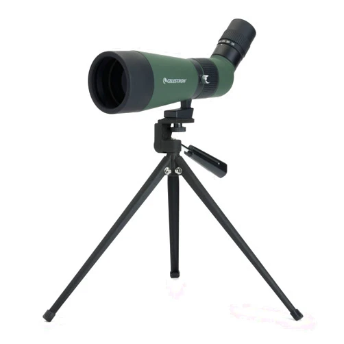 Celestron – LandScout 60mm Angled Spotting Scope – Fully Coated Optics – 12–36x Zoom Eyepiece – Rubber Armored – Tabletop Tripod and Smartphone Adapter