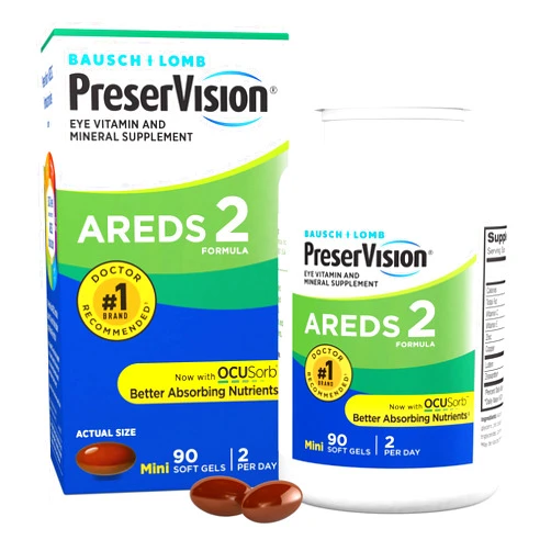 PreserVision AREDS 2 Eye Vitamin & Mineral Supplement, Contains Lutein, Vitamin C, Zeaxanthin, Zinc & Vitamin E, 90 Softgels (Packaging May Vary)