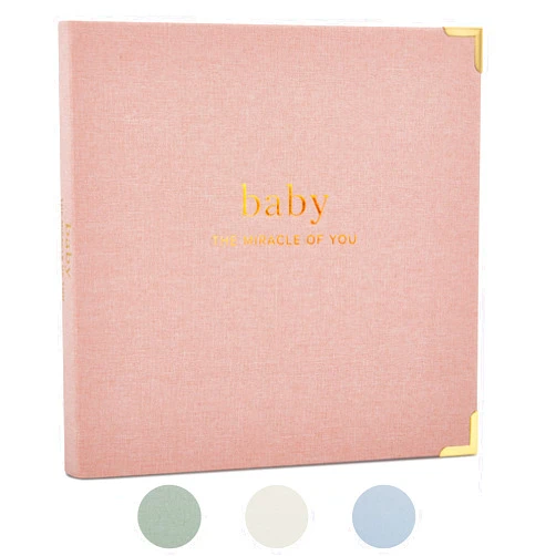 ZICOTO Keepsake Baby Memory Book for Boys and Girls – Timeless First 5 Year Baby Book – Gender Neutral Pink Baby Journal Scrapbook or Photo Album - A Milestone Book to Record Every Event from Birth to Age 5