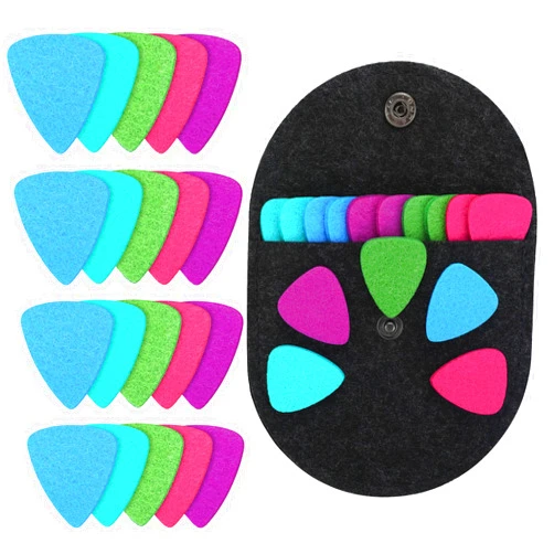 Maasechs 20 Pcs Ukulele Felt Picks Multicolored Felt Picks Accessories Cute Ukulele Picks Assorted Felt Thumb Picks with Maasechs-22 0