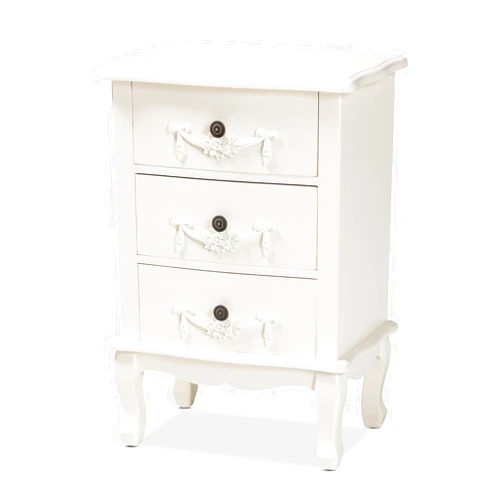 Baxton Studio Callen End Table, Single, White
