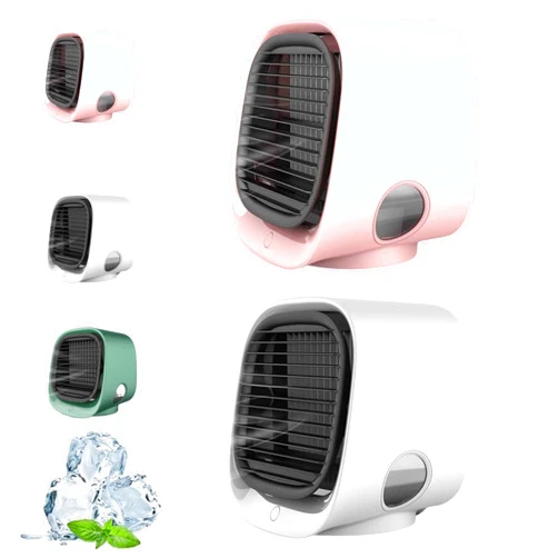 ALECH Oribreeze Air Conditioning, Oribreeze Portable Air Conditioners,Oribreeze Air Cooler, New Upgrade Desktop Air Conditioner, Mini Air Conditioner Usb Air Cooler (2 pcs Green) ALECH(White+Pink)