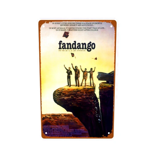 AISONSITE Fandango Movie Man Cave Decor Vintage Movie Poster Metal Wall Tin Sign Retro Gift Vintage Decorations 8