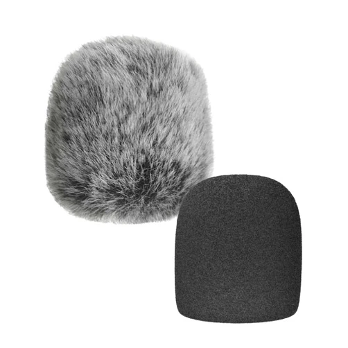 Cubilux Foam Cover & Furry Windscreen Pack Compatible with Shure SM57 Microphone, MIC Wind Muff, Windshield, Dead Cat, Pop Filter,Muff Windshield Windjammer Deadcat for Shure SM57 Microphone